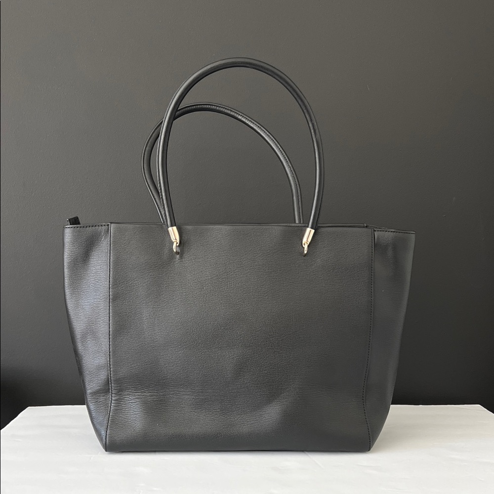 kate spade longacre court haircalf cal tote black leather bag - Picture 3 of 9